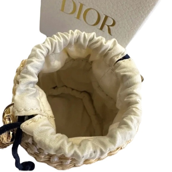 NIB CHRISTIAN DIOR Novelty Straw Pouch Mini Bag - Picture 7 of 8